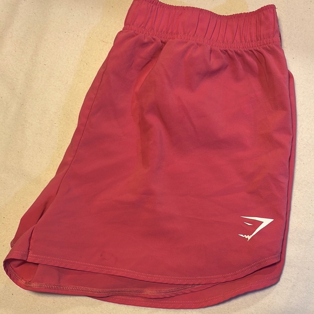 Pink GYMSHARK Athletic Shorts with Logo - Picture 2 of 5